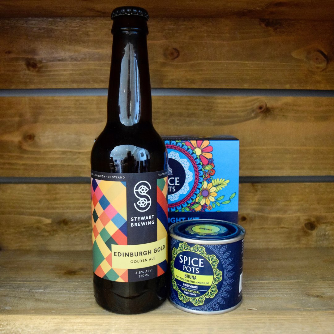 StewartBrewing's tweet photo. It's National Curry Week! We've teamed up with @SpicePots to bring you the ultimate Beer + Curry Night Kit. 

Want to win one? Head to to Spice Pots Instagram to enter their competition. Or head over to our website to pick up a kit for yourself.

https://t.co/tpZCK5sxS8 https://t.co/MUZXNtngLm