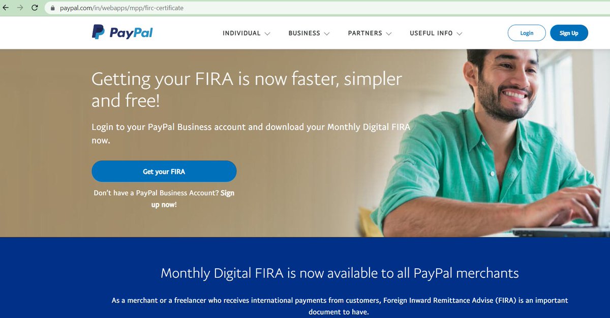 vkakade's tweet photo. @Dan_Schulman @pahujaa @AskPayPal @PayPalIN The claim that FIRC (imp for taxes) is automatically available for Indian merchants is false. Had been fighting to get it, and PayPal told me that 50% accounts don't get it automatically. Pl make this available, or change your website https://t.co/g2H06rQIti
