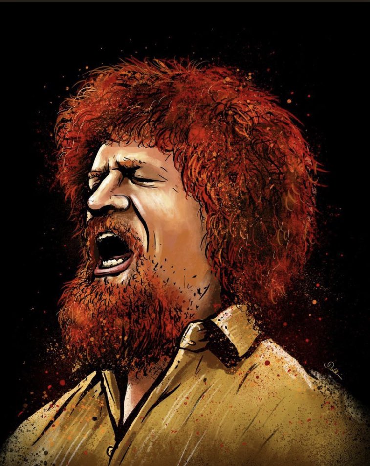 damiendraws's tweet photo. An illustration of Luke Kelly from this time last year 🎶 ☘️ 🎨 https://t.co/MPm5ubjMGh