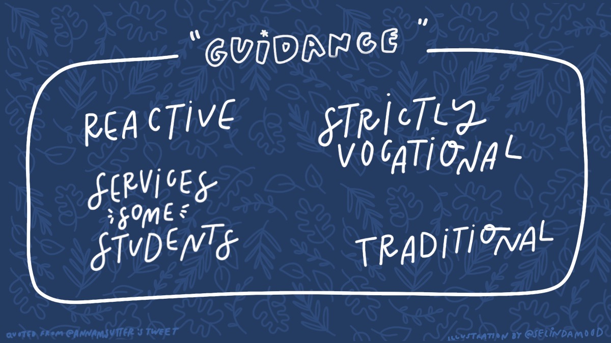 selindamood's tweet photo. Did you know that "guidance" and "school" counselors have different roles? This was one of my first lessons in at @vcusoe. Here is a graphic I made to help remember the difference! 

(Quoted from @AnnaMSutter's tweet last spring)
#schoolcounseling #schoolcounselors #asca https://t.co/Xk4aFu9RDq