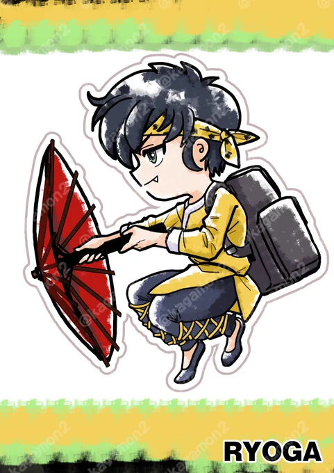 りょうがくんとムースも描いたので8キャラ完成! #らんま