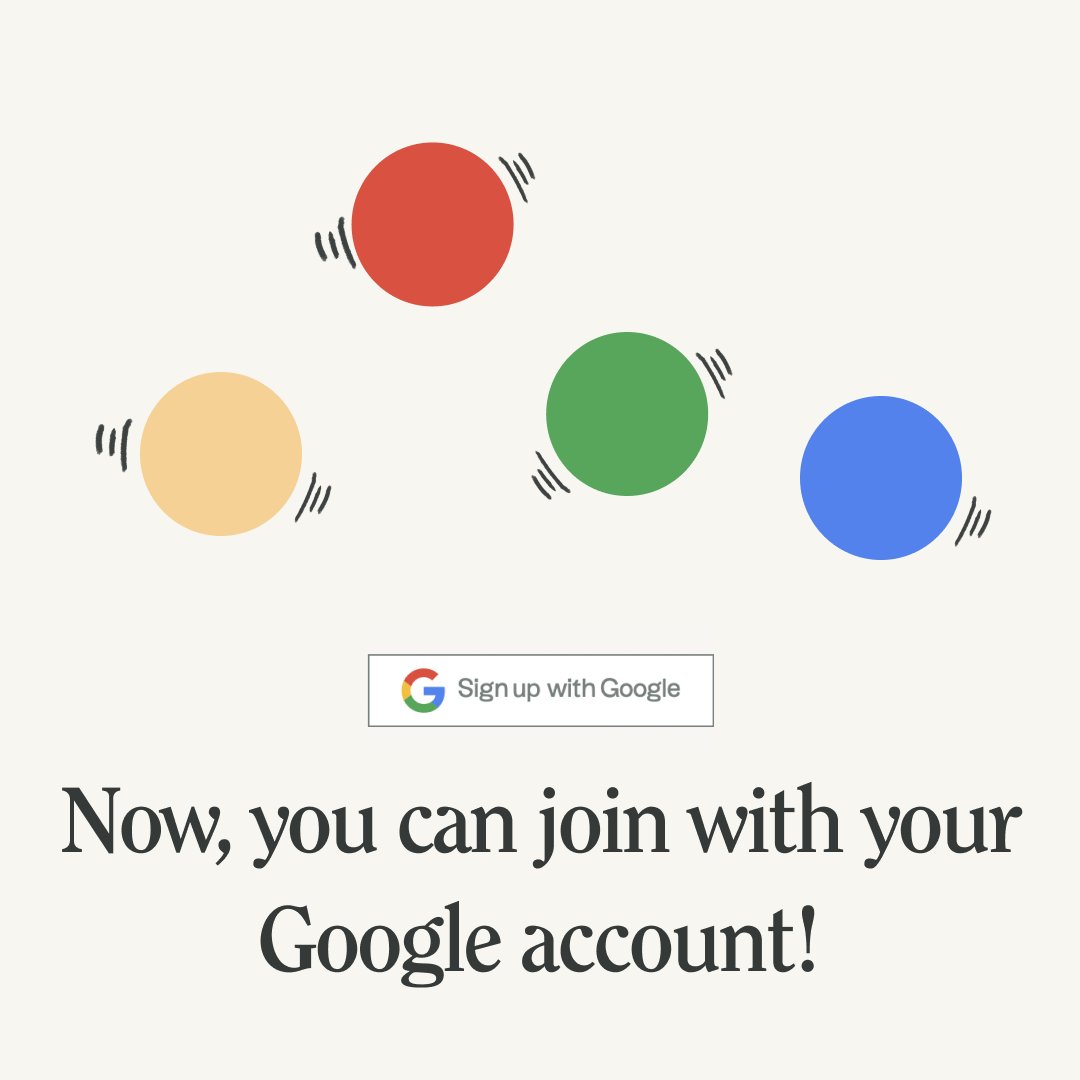 1️⃣ click! 
Registering into RetroTool.io has never been that easy. 🎈
Now, you can join with your 
#Google account. Sounds great, don’t you think? 👈