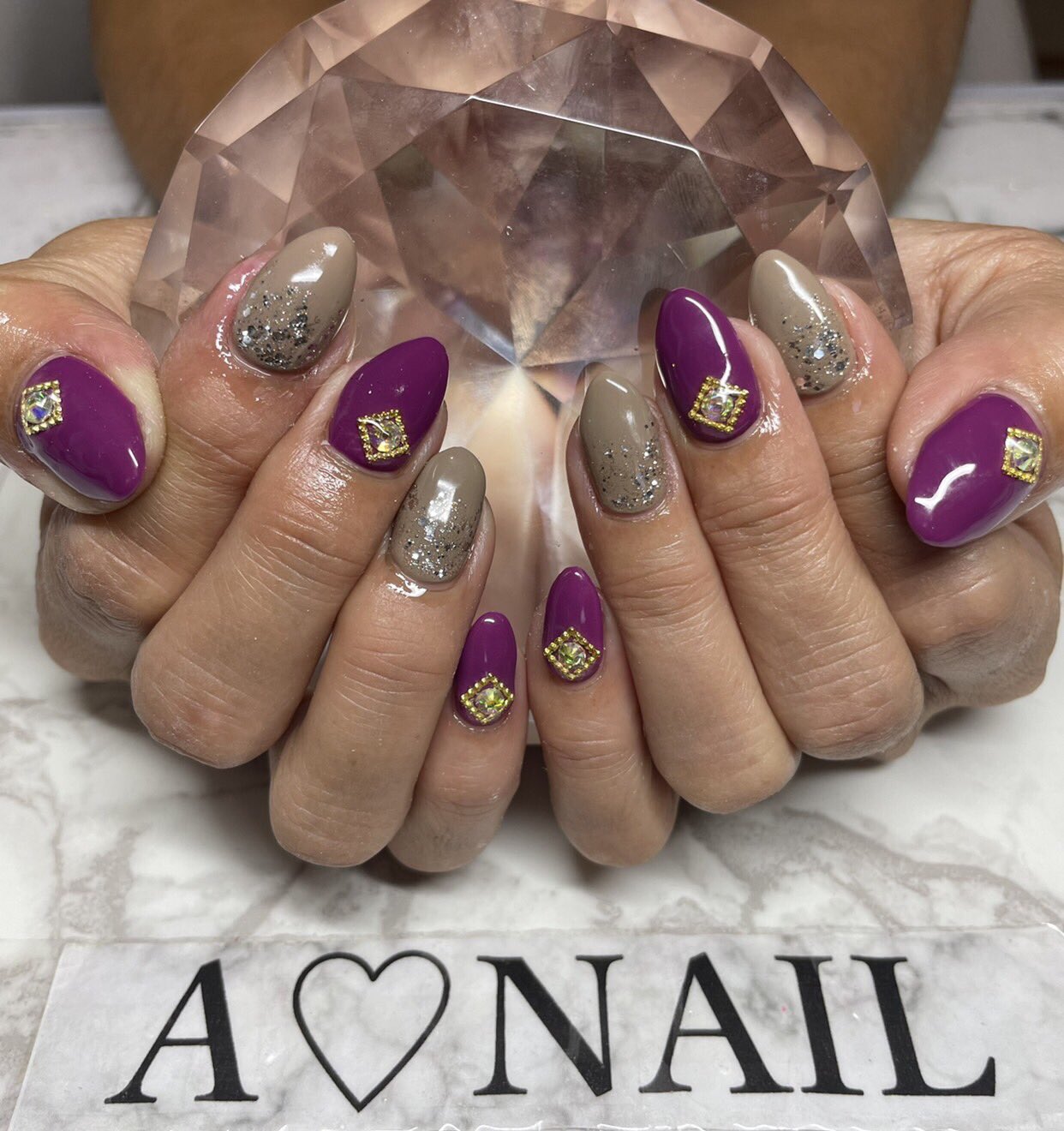 A Nail ともこネイル ジェル 本厚 本厚木 南口徒歩5分 本厚木ネイル ジェル やり放題 パープル ネイル ベージュネイル Anail T Co Efhkllczy6 Twitter