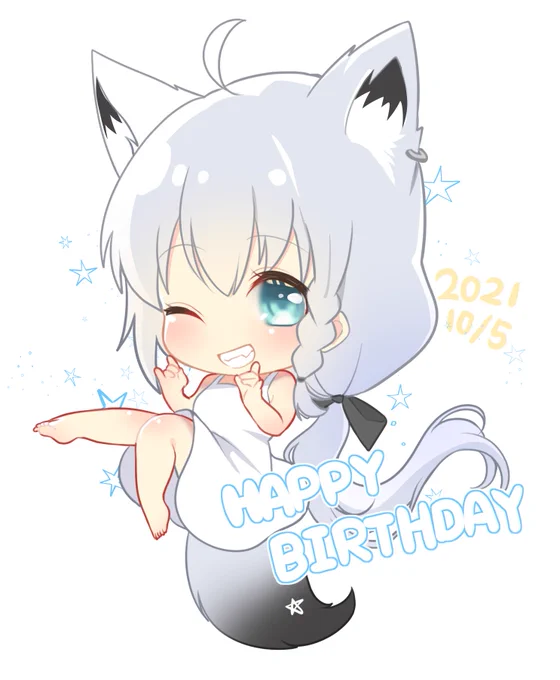 おめでとうございます!!
#絵フブキ  
#白上フブキ生誕祭2021 