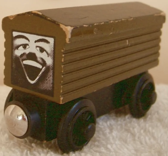 TWRJoseph's tweet photo. @twrcollectibles @Thomasthesmall1 @TheStarSwitcher Yeah I believe in 1992-1993, some would have a whiter face and others more gray. There were also 2 types of round magnets used on the troublesome brakevan, one small as well as a larger one. You can check out the photos I've attached for reference. https://t.co/wIknVVSRVH