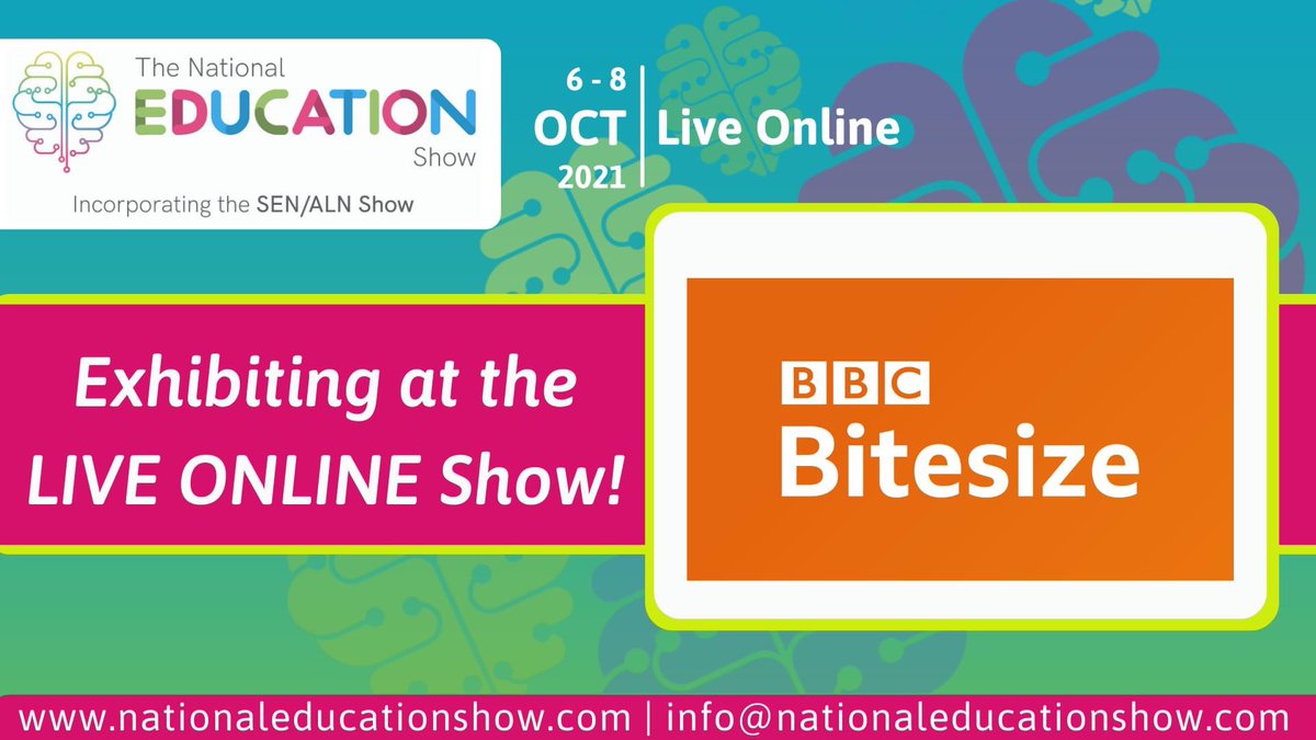 nationaledshow's tweet photo. Join @bbcbitesize at the National Education Show LIVE ONLINE this week. They've got great information to share and a Welsh seminar with Nia.  Register before midnight for the early bird rate tickets https://t.co/97w8KQ5PgB #NES2021 https://t.co/BTWV92qlmd