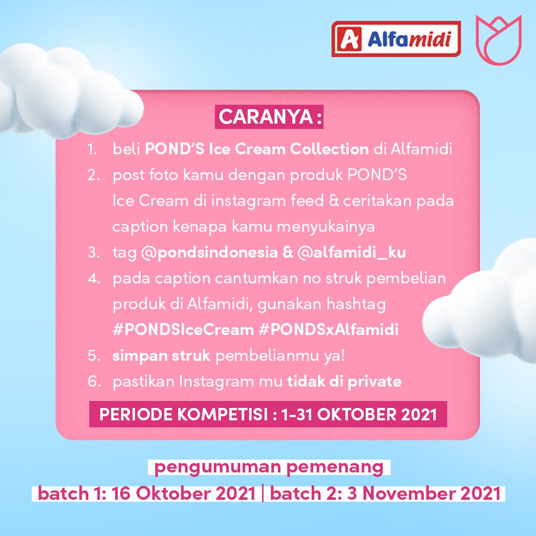 PondsIndonesia's tweet image. Mau coba POND’S Ice Cream Collection sekaligus dapet gimmick POND&apos;S x Wendy😍 Bisa banget!✨🥳 @alfamidi_ku 
Baca syarat dan ketentuan selengkapnya ig @pondsindonesia 

#PONDSIceCream #PONDSxAlfamidi #wendy #redvelvet #reveluv
@SMTOWN_Idn @rvelites @rvlvt @ReVeluvNesia @SupportRV