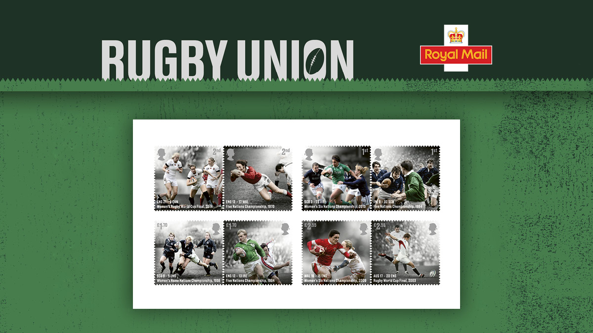 RoyalMail's tweet image. Announced today: Exciting new stamps celebrating some of the most iconic Rugby Union games over the years!  

Explore the collection: ms.spr.ly/6013XlM7t