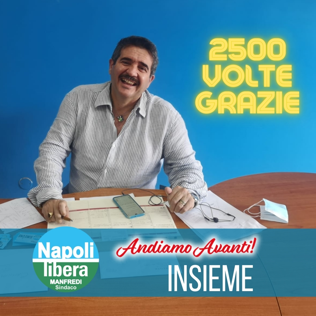 È stata una nottata fantastica: 2500 voti!!!
Ci siamo riusciti. Che risultato! Grazie a voi che avete creduto in me e nelle mie idee. 
#andiamoavanti e facciamolo tutti insieme. #Napoli #elezioniamministrative2021