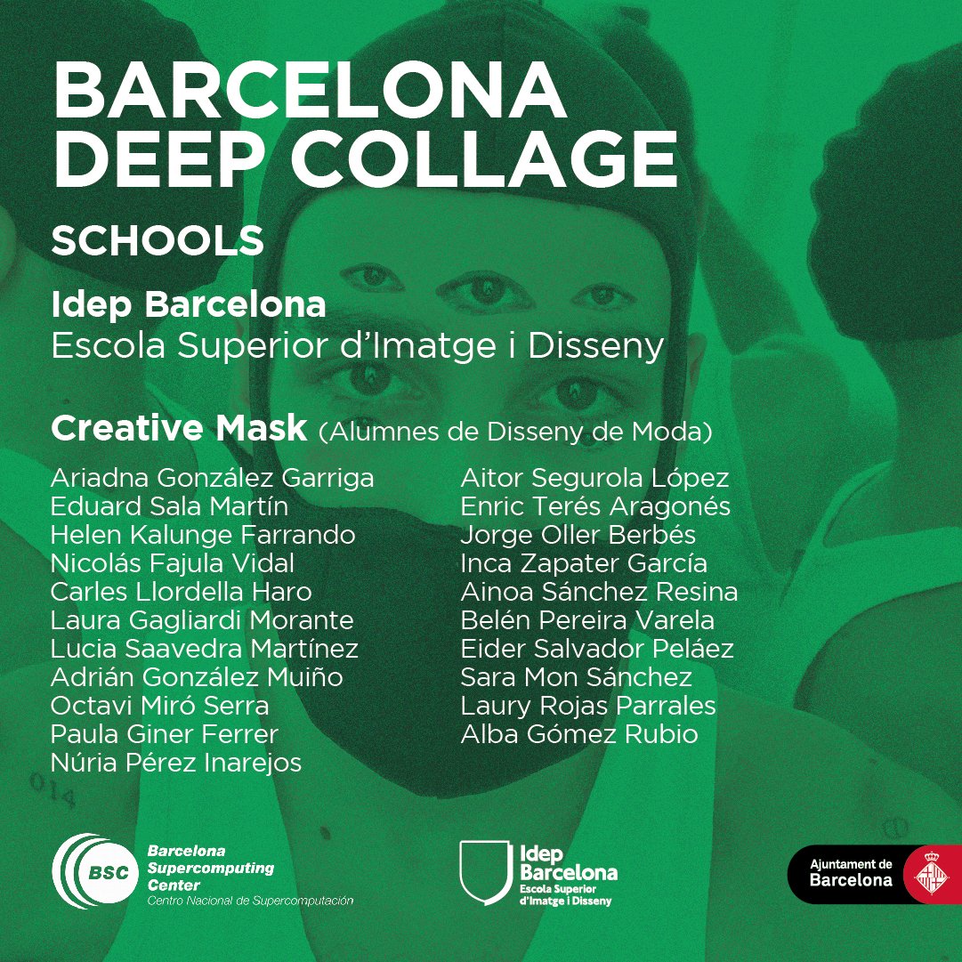 #BCNDeepCollage  ✌🐑
Volem agrair especialment la participació de les següents escoles 👇