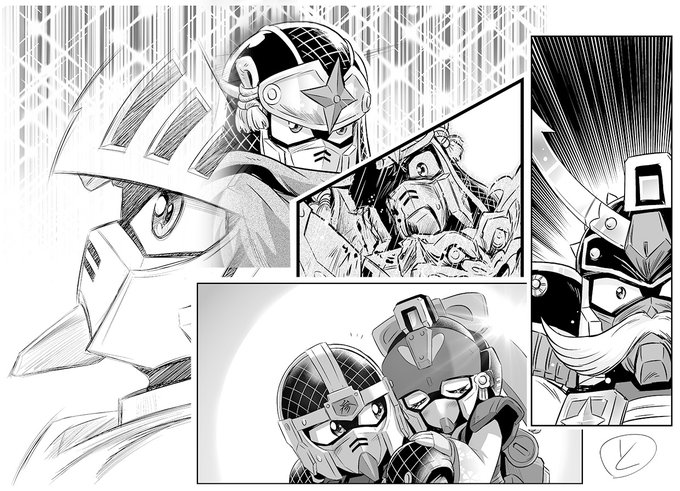 「SDガンダムの目」の話題を見かけてーーー
2年前にヤンマガさんで描いた「異説 真悪参伝」ではSD武者たちの「表情」を工夫してみました。ただこういうの描きたかっただけなんですけどね、満足です(^^) 