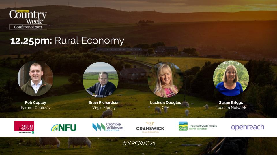 Looking forward to hearing the brilliant speakers at tomorrow's event and taking part in the panel session at this year's free virtual Yorkshire Post Country Week Conference on Wednesday 6th October 2021 
Sign up now:
countryweekconference.co.uk #YPCWC21