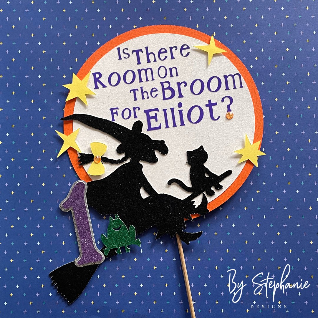 byStephanieUK's tweet photo. Is there room on the broom for....? Personalise this custom 'Room On The Broom" inspired cake topper for the perfect party centre piece. https://t.co/vhASJ867QC #kidsbooks #cake #GBBO #partytime #Halloween #etsy https://t.co/Ve5qLcsfFE