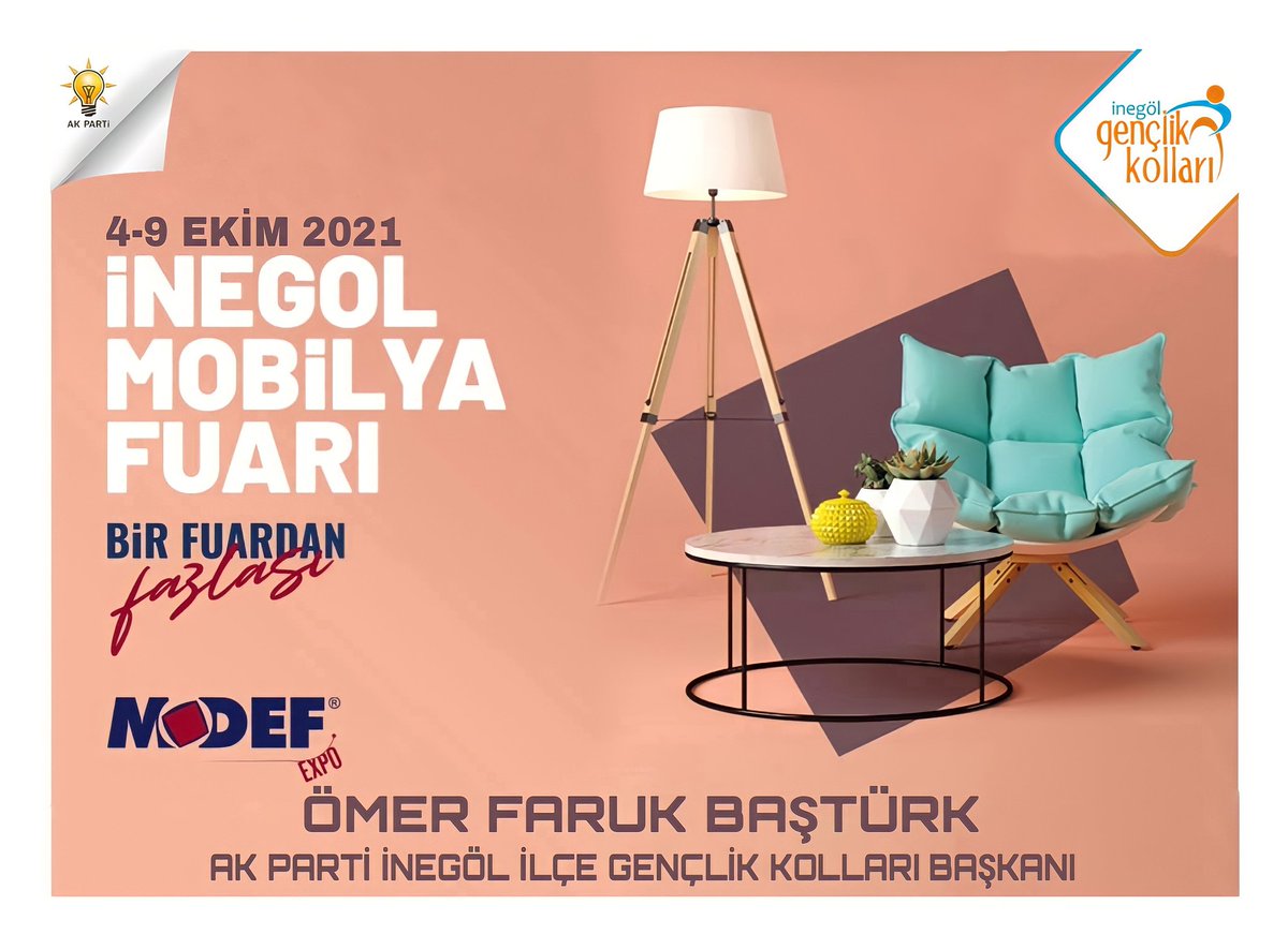 Açılışı gerçekleştirilen 45. (MODEF) Mobilya Fuarı'na katılan tüm esnafımıza bereketli ve bol kazançlı işler diliyorum.
#MobilyanınBaşkenti
#İnegölMobilyası