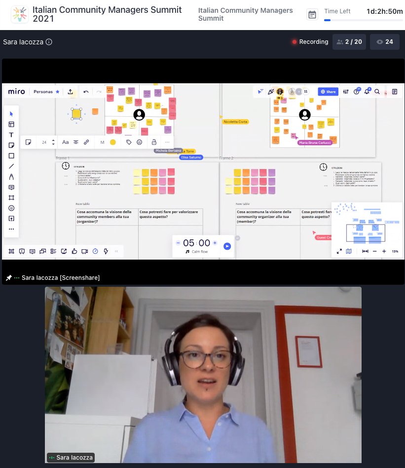 How cool it is when you “co-design” something, witht the other project’s stakeholders? Even a community program can go for the same process, and it’s wonderful when you see it happening in real time!

<a href="/IacozzaSara/">Dr. Sara Iacozza</a> at #ICMSummit