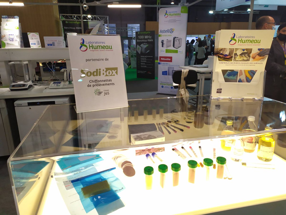 Nos marques et partenaires sur le stand <a href="/ForumLabo/">Forum LABO</a> ➡️C36
Matériels et consommables de laboratoires
. 
#hygiena #sodibox #huber
#forumlabo #laboratoire #salon #forumlabo2021 #salon #laboratoireshumeau