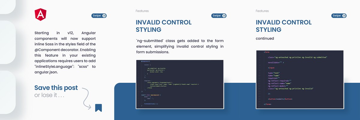 #Angular v12.1. simplifies #InvalidControlsStyling with the `ng-submitted` class inside the #Form element

#AngularDev #WebFrameworks #TypeScript #AngularFeatures #OpenSource