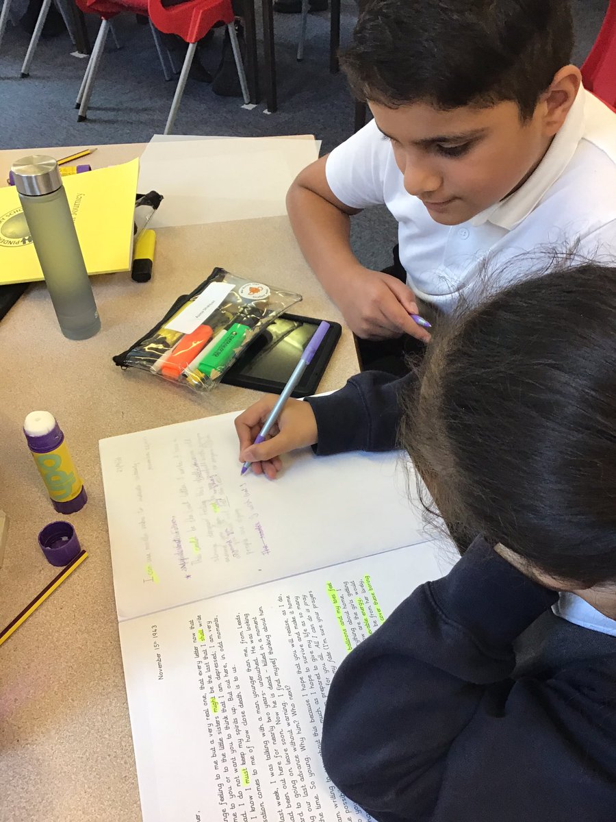 PindersPrimary's tweet photo. This morning, Year 6 have started looking back through our letters, editing them and analysing the impact of written devices on the reader. #PPEnglish #PPWriting https://t.co/oPBFbTnq5i