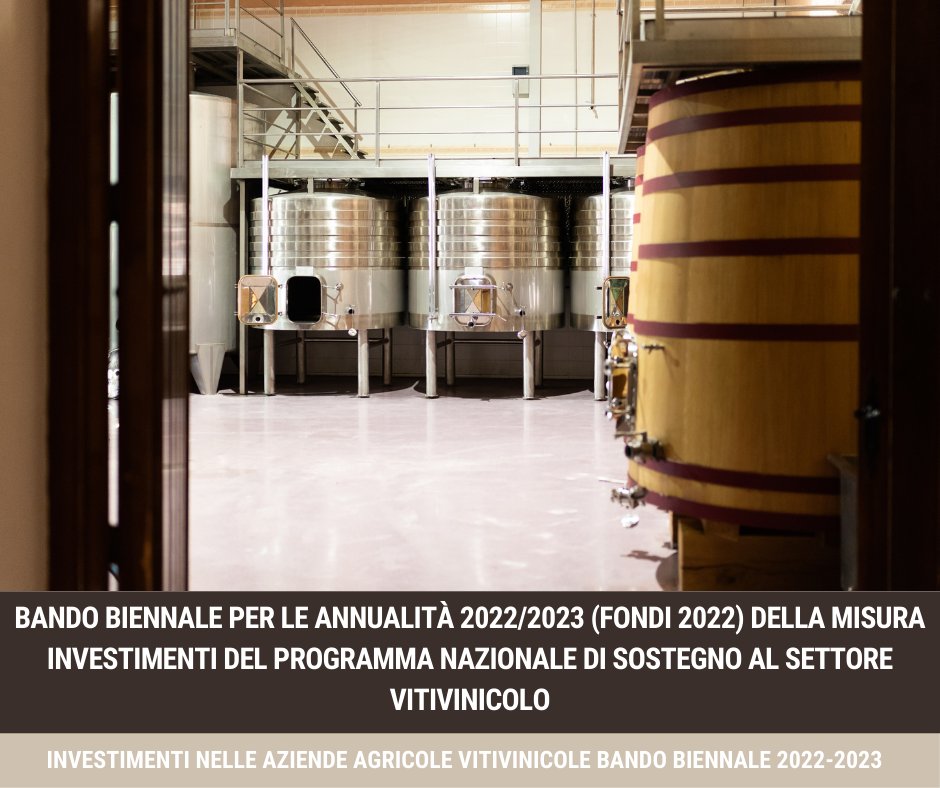 Enopiave's tweet image. Qui sotto link al Bando biennale per le annualità 2022/2023 (fondi 2022) della misura investimenti del Programma nazionale di sostegno al settore vitivinicolo:
bur.regione.veneto.it/BurvServices/p…