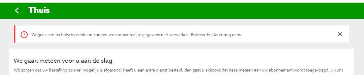 PaultjeK's tweet photo. @KPNwebcare @KPN @KPNzakelijk,
ik probeer al een hele week een wijziging in mijn abonnement door te voeren, maar blijf hier op stuiten!
"probeer het later nog eens", hoe lang moet ik wachten dan? https://t.co/okiHZJgyCz