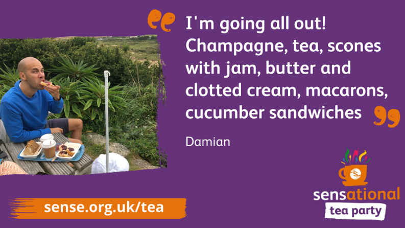 sensecharity's tweet photo. We're asking some of our friends and supporters what they will be serving at their #SensationalTeaParty.
Damian is keeping it classy and knows how to #MakeItFancy. Champagne and macarons for this foodie.
Find out how to host your own tea party ๐
https://t.co/tLzrXrjNXN https://t.co/sHttXoIPfm