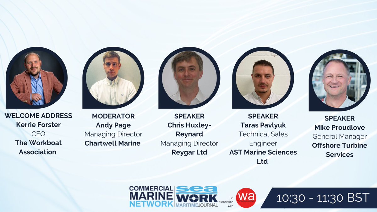 STARTING NOW: Commercial #Marine Network | Get Set for Workboat 2050 - Series 2 Session 1, in association with the Workboat Association. Join now to hear how to optimise your fleet and minimise carbon #emissions with vessel tracking  #technology ow.ly/fWRk50GlfSh