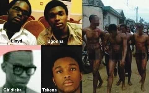 COALCITY CONNECT (@coal__city) on Twitter photo Today in History: October 5, 2012.
Aluu killings took place.
Chiadika, Favour, Ugonna and Mike, were sadly lynched and burned to death for no reason in Aluu, Rivers state. They were first sons of their parents.
Forever in our hearts.🙏
#CoalCityConnect
cc <a href="/IgboHistoFacts/">IGBO History & Facts</a> Today in History: October 5, 2012.
Aluu killings took place.
Chiadika, Favour, Ugonna and Mike, were sadly lynched and burned to death for no reason in Aluu, Rivers state. They were first sons of their parents.
Forever in our hearts.🙏
#CoalCityConnect
cc <a href="/IgboHistoFacts/">IGBO History & Facts</a>