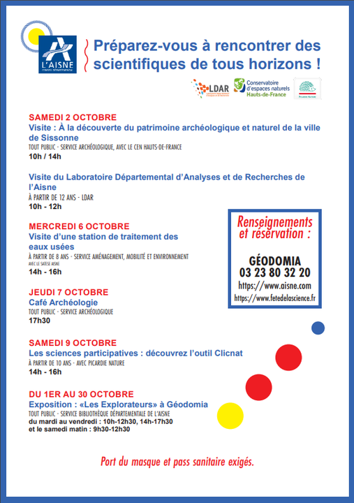 La fête de la science continue cette semaine... renseignements et inscriptions par téléphone !
#fds #aisne <a href="/Ombelliscience/">Ombelliscience</a> <a href="/EchoSciHDF/">EchosciencesHDF</a>