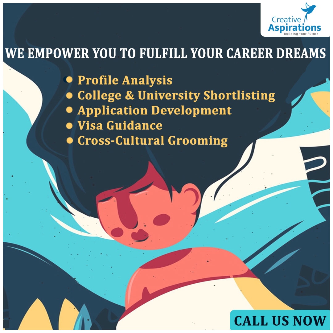 We make the laborious task of going abroad easy with our expert career guidance. 
Call us now 

 #educationalconsultancy #Abroadcourses #overseaseducational #creativeaspirations #travelabroad #aptitudetesting #profileanalysis #visaguidance #collegeshortlisting #careerguidance