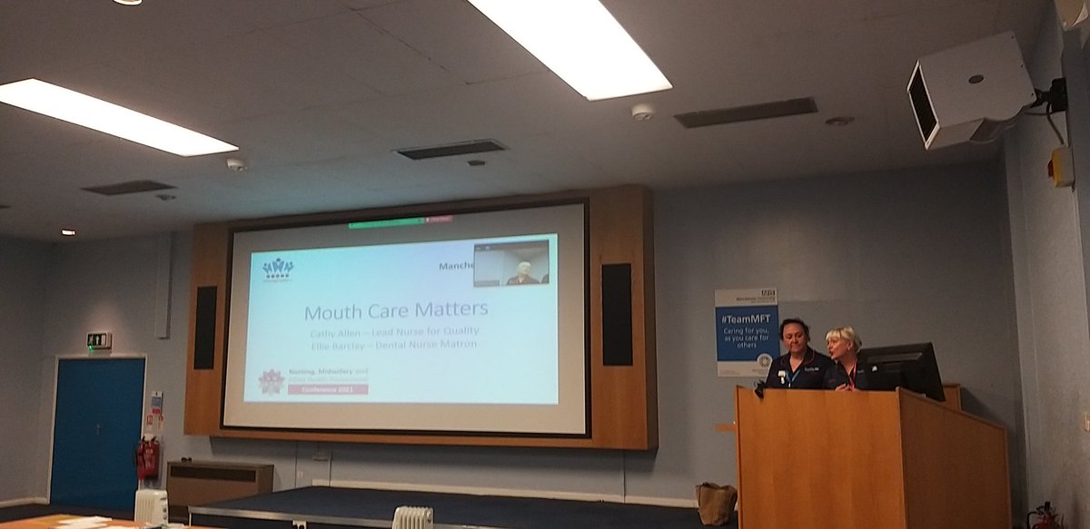 alisonlynch65's tweet photo. Next up are Cathy and Ellie telling us how mouth care matters - so important and so fundamental @mftchiefnurse @MFTnhs @cherylcasey22 @North_ManNHS @SueWardDN improving care for patients https://t.co/ImOuh6drIy