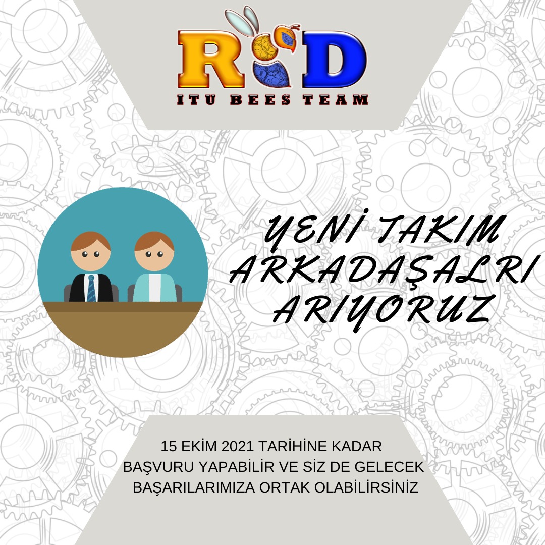 Yeni takım arkadaşlarımızı arıyoruz.
Sizde aramıza girmek ve yeni başarılarımıza ortak olmak istiyorsanız CV'nizi karaomer.itu@gmail.com mail adresine gönderdikten sonra mülakat için sizinle iletişime geçmemizi bekleyebilirsiniz.