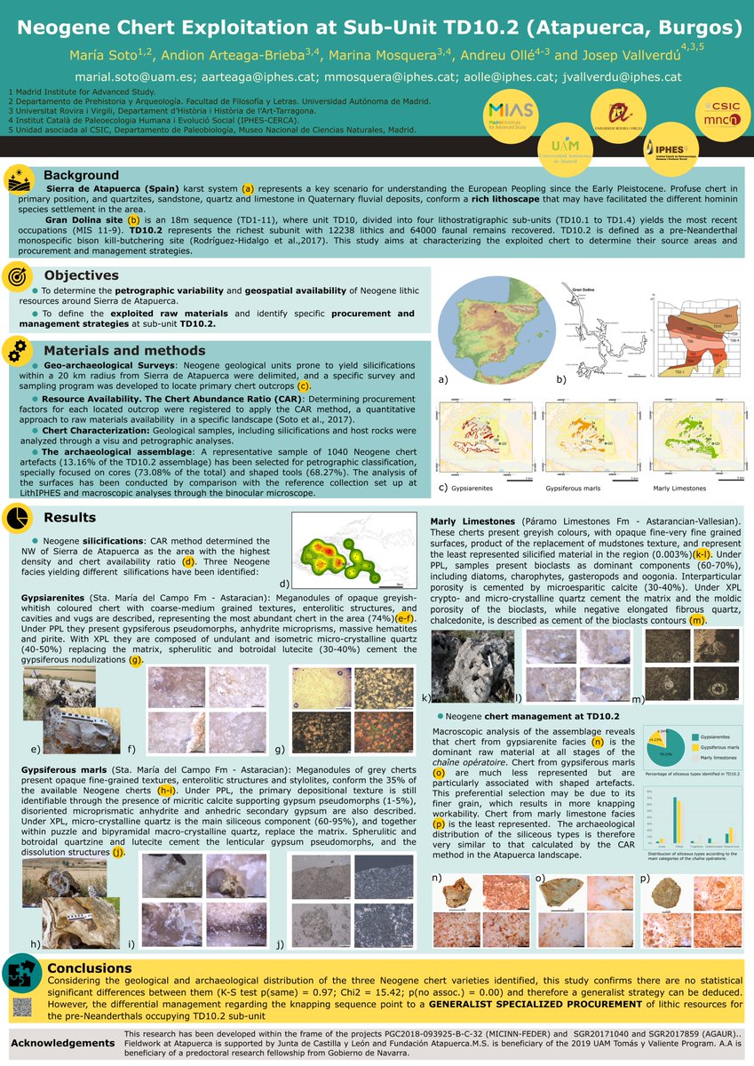 MariaSotoQ's tweet photo. Neogene Chert Exploitation at TD10.2 (Gran Dolina site, Atapuerca)
π§ποΈMeet us tomorrow at the #PosterSession1! @13iskm https://t.co/5wvpxWx4vs