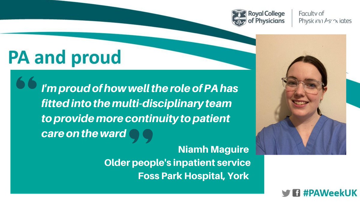 TEWV's tweet photo. Niamh, a PA in our older people’s inpatient ward in York, tells us why she is #PAandProud

#PAWeekUK
#physicianassociate
@FPARCP https://t.co/2BjajVUfMM