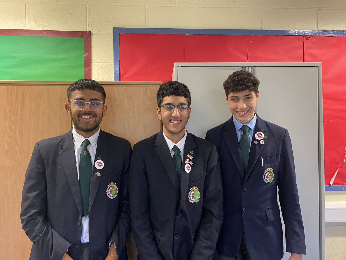 Samraaj, Sulaiman &amp; Mazen are the first pupils of CYM2021-22 to receive badges! They all received a Bronze badge for helping out at last week’s RSHE parent information evening <a href="/qmgs1554/">QMGS</a>