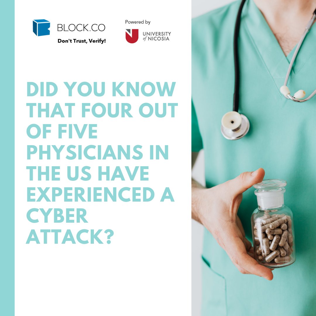 Blockdotco's tweet image. #DidYouKnowTuesday

The American Medical Association reports that four out of five physicians in the US have experienced a cyber attack. 
Blockchain is strongly recommended as the technology can provide some relief. 
#blockchainforsecurity #medicine #USA