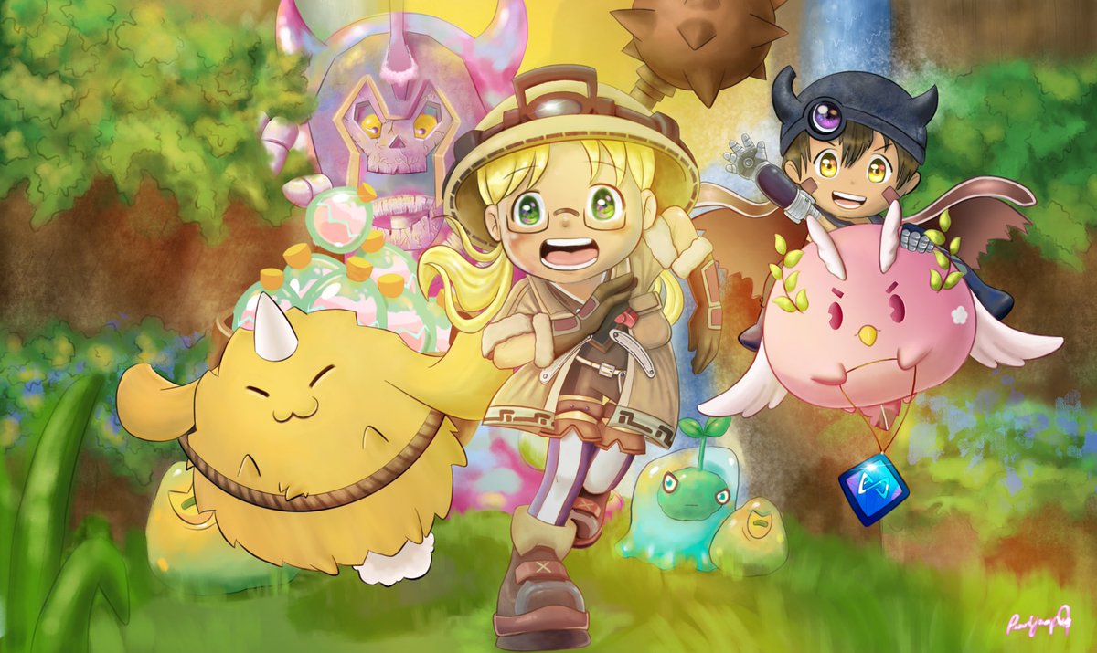 Wapu_art's tweet photo. My fave art that I made so far 😅 my entry for @AxieInfinity + Made in Abyss 🙂 hope y’all like it 😀❤️ 

@ParupiroKGL  #parupiroartcontest  $SLP $Axs https://t.co/kCT9HoN4tq