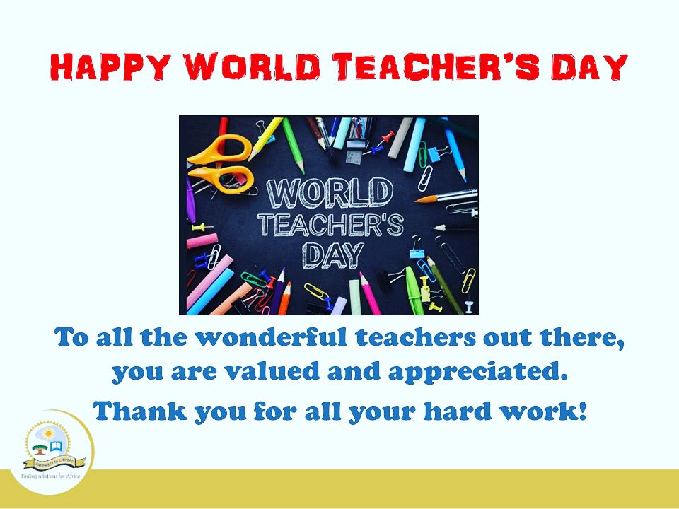 To all the wonderful teachers out there, you are all appreciated! #TeachersDay