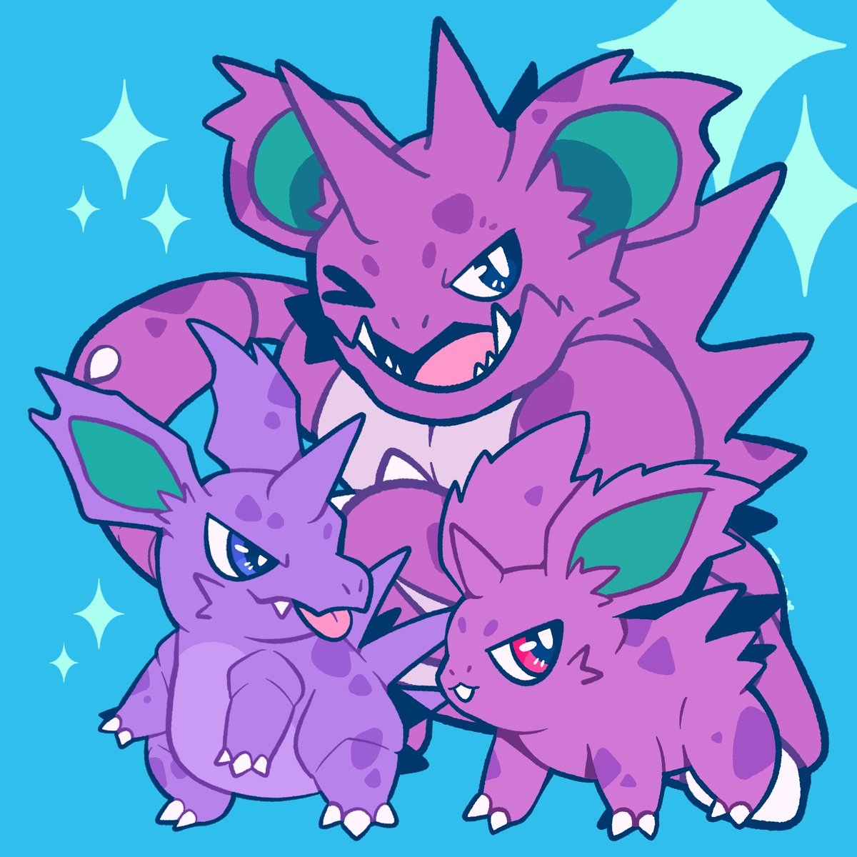 _Tonestar_'s tweet photo. Angry lil dudes!! Not the usual Pokemon I draw but I did my best... 💀 https://t.co/kxfUrNNjPd