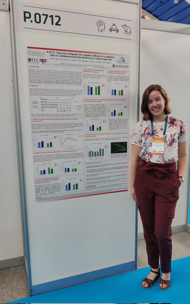 If you'd like to learn about the effects of cafeteria diet and exercise on antidepressant-like behaviour in rats, come visit my poster today (P.0712)! #ECNP2021