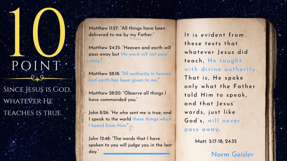 normgeislerIM's tweet photo. Based on the testimony of Jesus' miracles, we can know things he claimed about himself are true. https://t.co/w7birr3d1s