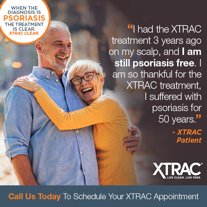 Thinking about XTRAC for your Scalp Psoriasis?  Patients are loving the results they are seeing from XTRAC!  Call 800-814-9395 today to find an XTRAC dermatologist near you!

#xtrac #fall #psoriasis #thankful #scalppsoriasis #psoriasistreatment #skin #skincare