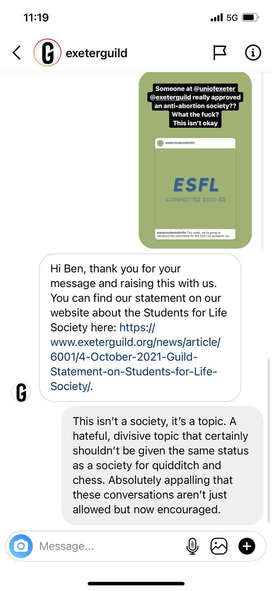 So Exeter University now has an anti-abortion society…

Help me out here and tag them below because this is f*cking awful.