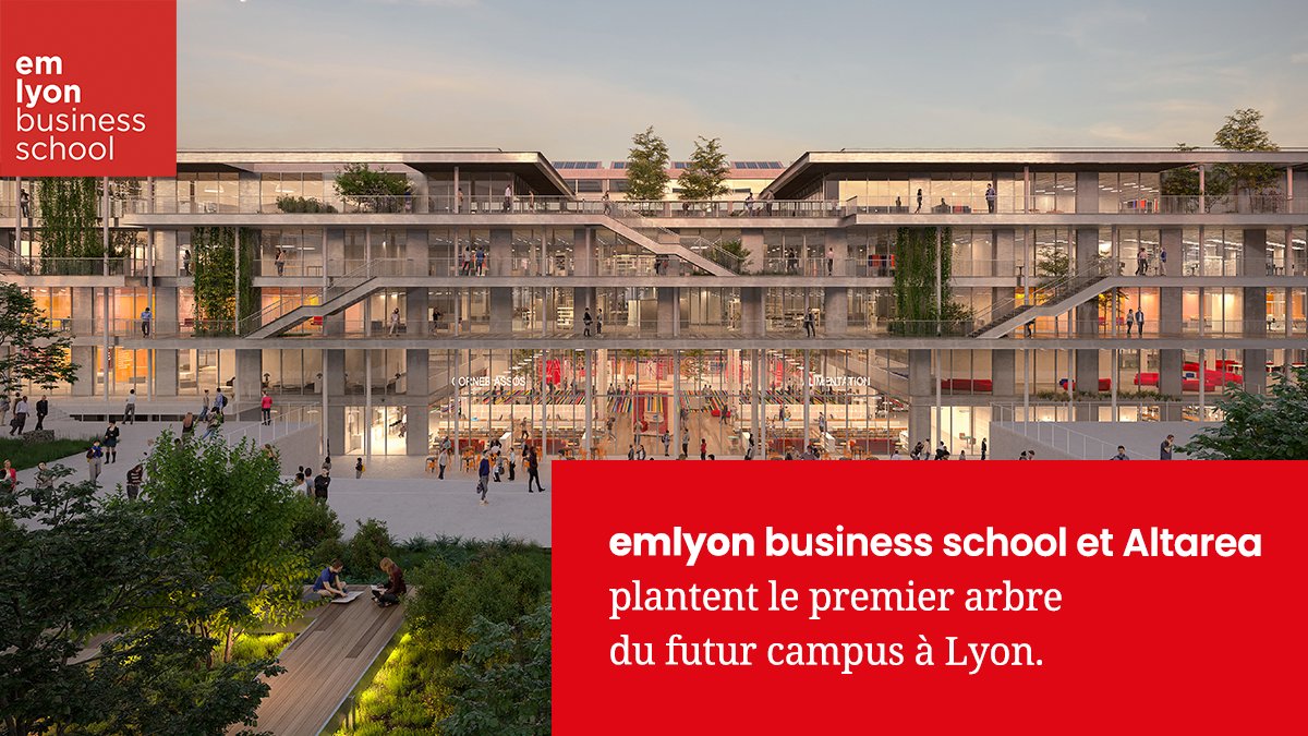 EMLYON's tweet photo. 🆕 Pose de la première pierre du futur campus de Gerland ce matin, symbolisée par un arbre à vœux.
👉 Retrouvez le communiqué de presse : https://t.co/WmYiSedl8o https://t.co/8ieGyY7rr5