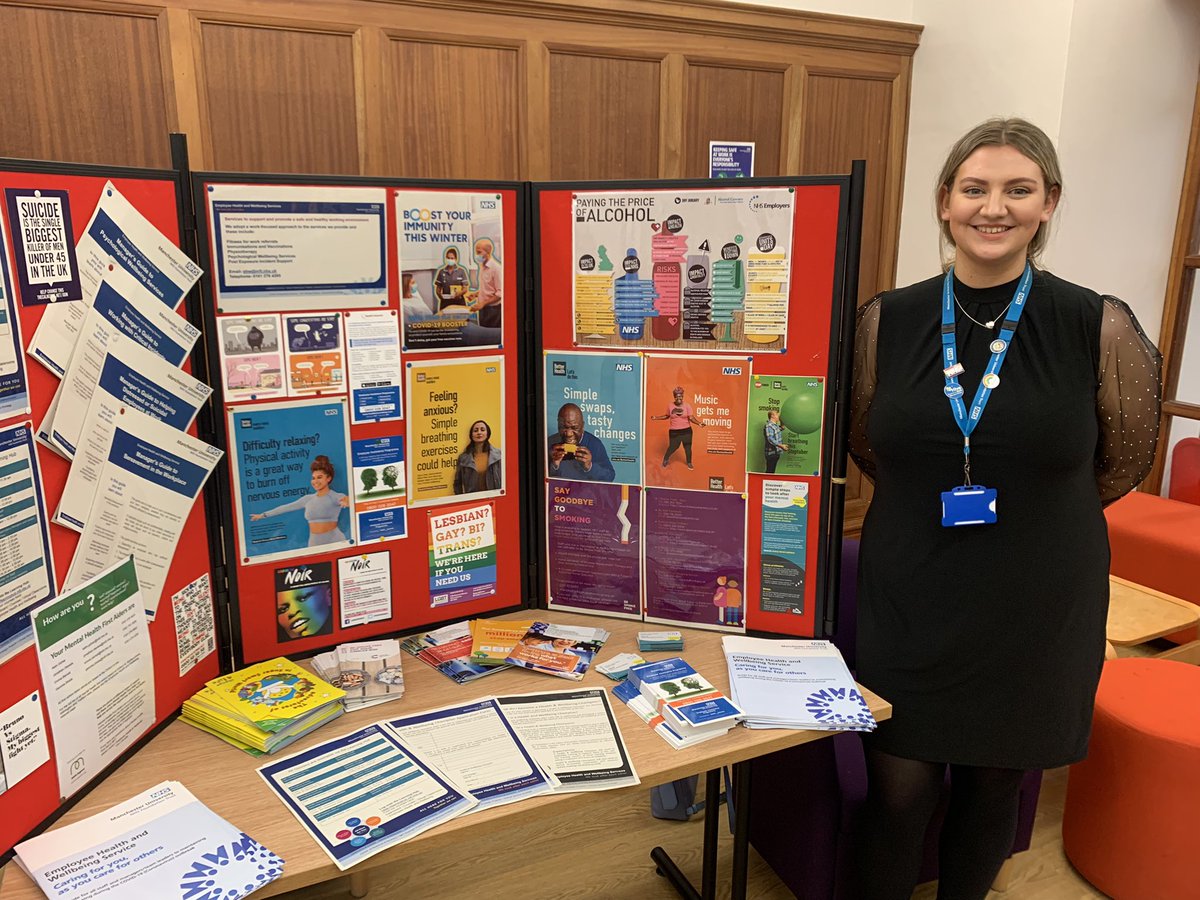 NurseKT_'s tweet photo. Our new @MFTnhs Employee Health and Well-being Advocate raising awareness of well-being services at the #NMAHP Conference today at ORC https://t.co/Gxj6nUikbt
