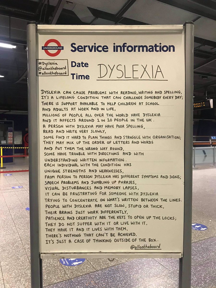 Dyslexia is a lifelong condition that can challenge somebody every day, but with patience and creativity, there’s nothing that can’t be achieved. 
<a href="/allontheboard/">All On The Board</a> 

#Dyslexia #DyslexiaAwarenessWeek #DyslexiaAwareness #DyslexiaAwarenessMonth