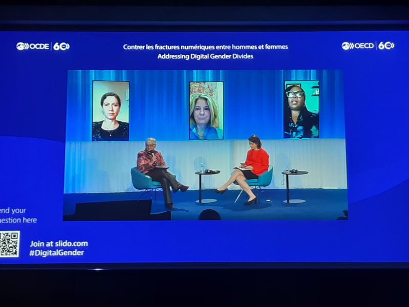 CanadaOECD's tweet photo. As co-chair of #OECD Friends of #GenderEquality &amp; Friends of #GoingDigital,🍁 Amb Chenette was delighted to moderate a panel on Addressing Digital #Gender Divides this morning on the margin of the 2021 Ministerial Council Meeting that takes place in Paris 🇫🇷. https://t.co/Sb3W3l5psh