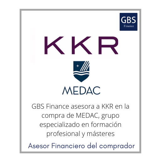GBS_Finance's tweet photo. GBS Finance asesora a KKR en la compra de Medac, grupo especializado en formación profesional.

#finance #M&amp;A #investment banking #advisory

https://t.co/d3jeBmN2PU https://t.co/Xi2KFOUdTt