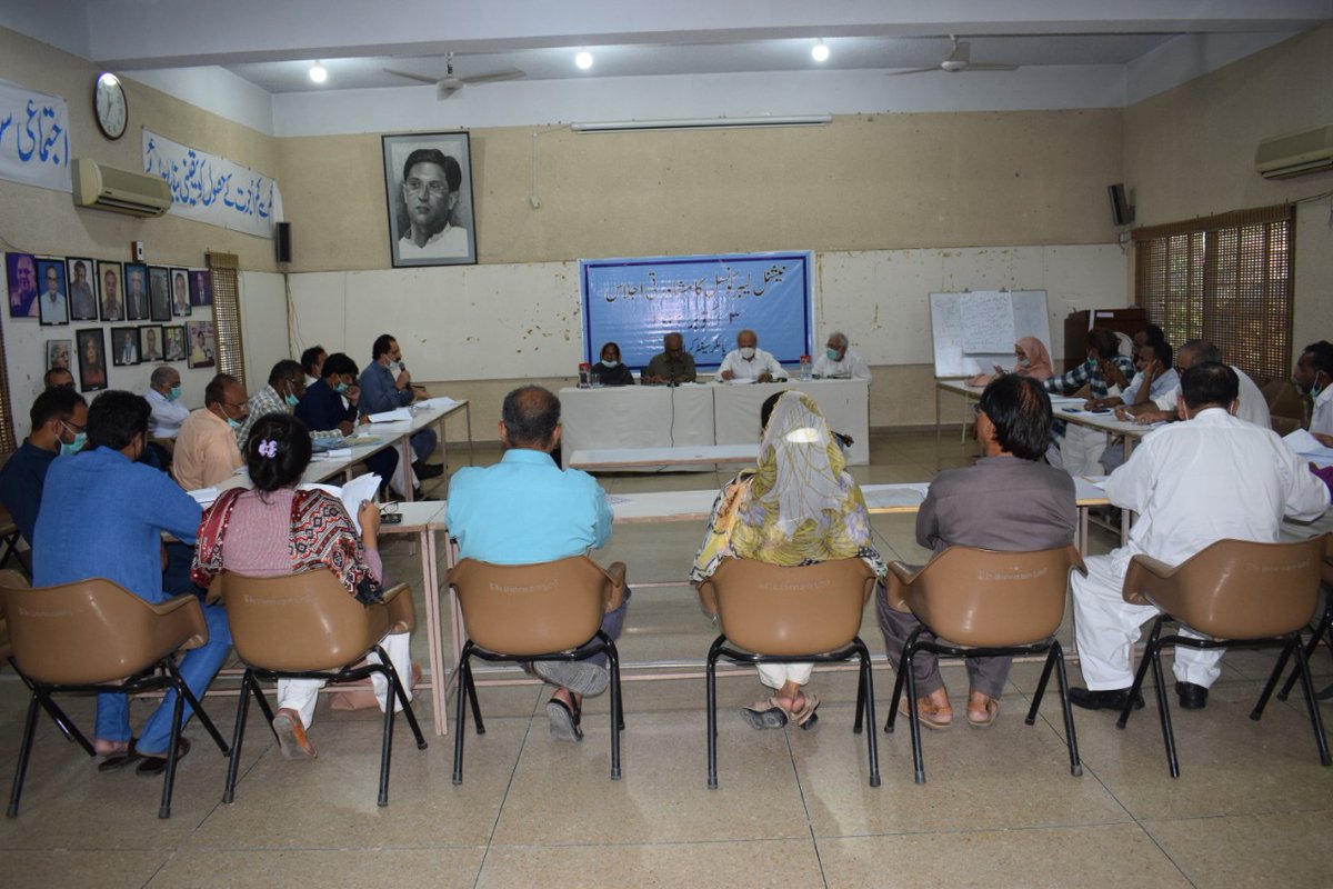 03rd Oct 21: Provincial coordination meeting held at #PILER Centre Karachi. Multiple representatives/ trade unionists participated in the deliberation process  for National Labour Convention in Islamabad coming month.
