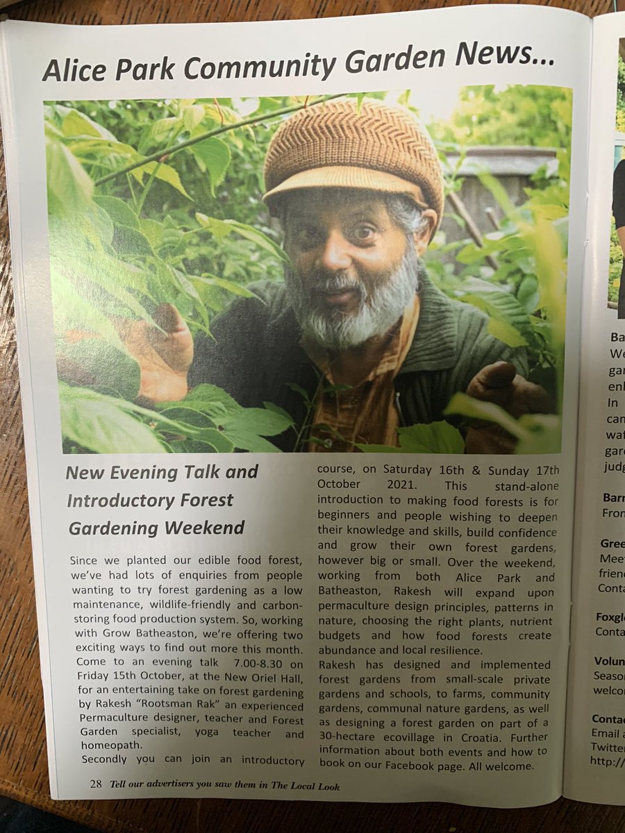 growbatheaston's tweet image. Introductory talk on forest gardens Friday 15th October 7-8.30 at the new oriel hall in larkhall and additional weekend course on the Saturday and Sunday in larkhall and batheaston