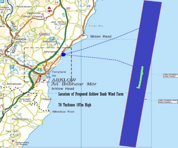 SECPA_IRE's tweet photo. Some of the proposed sand banks down the east coast. Some of these are only 6KM from shore and near 300m in height. Check out our website to read more about the devastating impact they can have and what we propose instead 
#ecofriendly #windenergy #turbines https://t.co/Y15uq8nLiS
